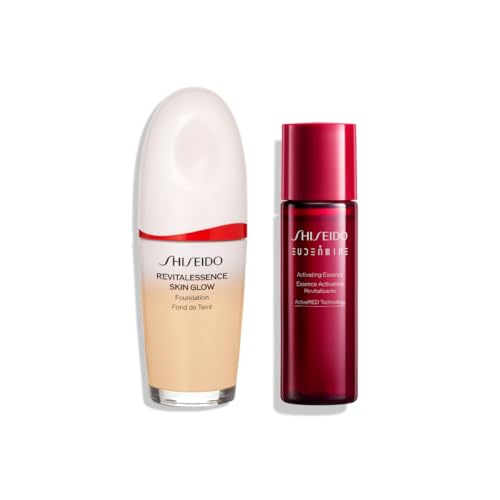 SHISEIDO ベースメイクキット | エッセンス スキングロウ ファンデーション 140 Porcelain 30mL SPF30 PA+++ + オイデルミン特製サイズ（30ml） | ファンデ美容液 | リキッド状 | 無香料 | 美容液 つや ハリ 色ムラカバー | 資生堂（Amazon）