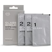 Nasiol GlasShield Wipe-On Nano Rain Repellent Wipe Kit, Ceramic Coating for Windshield, Quick & Easy Application, Easy to Clean, Car Rain-Repellant, Durable Lasts for 15,000 Miles