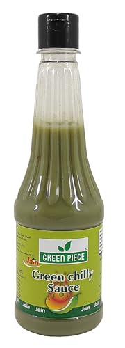 Green Piece Jain Sauce With No Onion/Garlic Green Chilli Sauce/Catchup Sauce (500 ml)