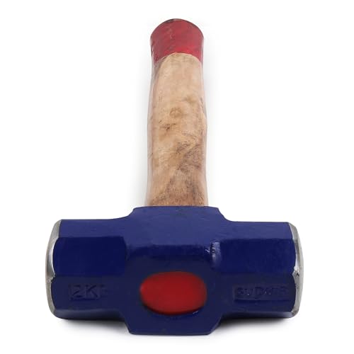 Image of Tunir Iron Sledge Hammer with Wooden Handle, 2 Kg Head
