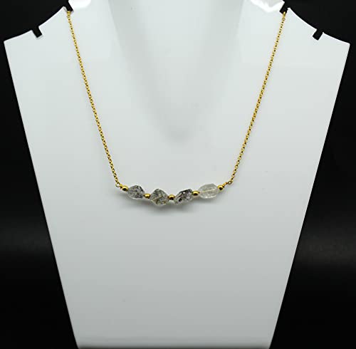 Gempires Natural Raw Bar Crystals Pendant Necklace Handmade Jewelry 22 inch Adjustable Chain2