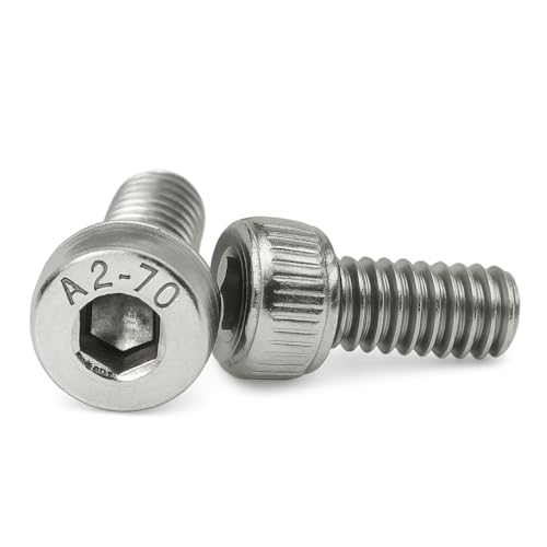 M2 x 5mm Allen Socket Head Cap Screws (20pk) - ISO 4762 A2-70 Stainless Steel Allen Hex Drive Machine Screws - Full Thread Metric Fasteners for DIY, Engineering, 3D Printing M2 M3 M4 M5 M6 M8 (20pk)
