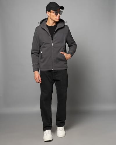 Image of Qube By Fort Collins Men's Polyester Standard Length Regular Fit Lightweight Winter Jacket - Sporty, Stylish & Warm Outerwear for Cold Weather
