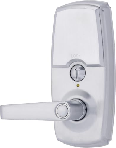 BRINKS ANSI Grade 2 Keypad Door Lock with Handle for Commercial & Residential Use, Keyless Entry Door Lock, 99 User Codes, Auto-Relock, Battery with Backup Keyway (Satin Nickel) thumbnail 8
