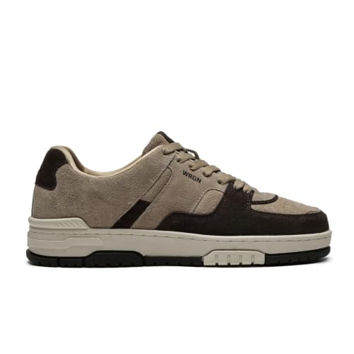 Image of WROGN Men's Genuine Suede Leather Sneakers | Solid Pattern
