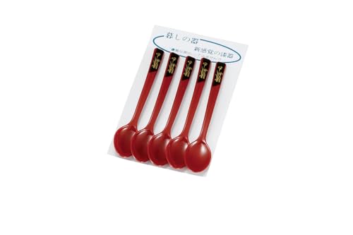 中谷兄弟商会『山中漆器』スプーン 5P 朱 アヤメ 37-3707