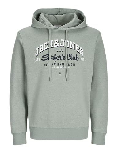 JACK & JONES Sweat Hood Jjelogo Sudadera con Capucha 2 Col 25/26 Noos Pls, Iceberg Green, XXL para Hombre