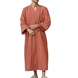 Design kimono élégant : inspiré du kimono japonais traditionnel, ce peignoir dispose d'un col en V ouvert, de manches 3/4 larges et d'une coupe mi-mollet. Le design simple et élégant vous donne un look décontracté et soigné.