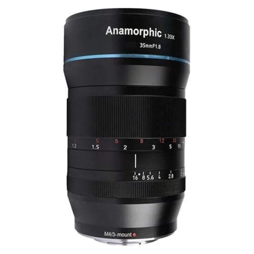 Camera Lens, Lente anamórfica de 35mm F1.8 1.33x, Compatible con cámara Leica L M4/3 M43 Sony E Canon R RF EOSM EF-M MFT APS-C,in Parts(4/3)