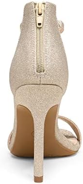 DREAM PAIRS Black Pu High Heels Stillettos Square Toe Heels for Women Ankle Strap Heels Sexy Comfort Strappy Dress Shoes Wedding Bridal Pumps Sandals Size 7.5 SDHSS2215W | Image 3
