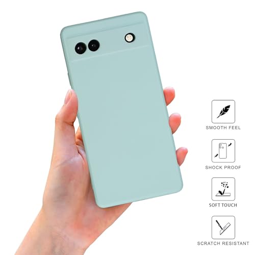 Image of SPRIG Compatible with Google Pixel 6a Premium FlexTone (TPU) Back Cover Drop Tested Shock Proof Mobile Case for Men, Women, Boys and Girls with Camera Protection (Light Green)