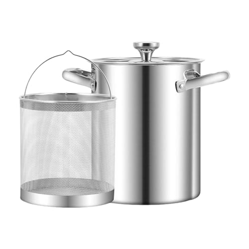 LOVIVER à frire profonde avec panier Cuiseur Ustensile de cuisine polyvalent à asperges Petite pour soupe Œufs à la coque