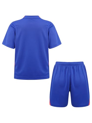 YiZYiF Kids Boys Girls Football Training Uniform Soccer Jersey Tshirts With Sports Shorts Set Piece Tracksuit2