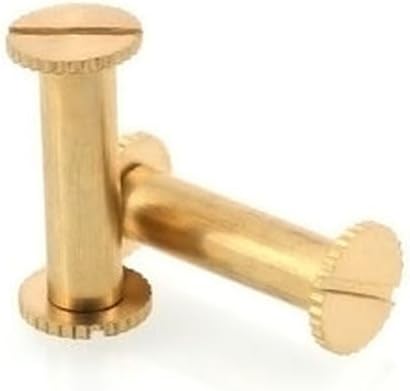 M5 Brass Nails Rivet Slotted Knurled Album Binding Screw Ledger peg Account Book docking Recipe Screws 6-30mm Length (Number of Pcs: M5x8mm(5pcs))