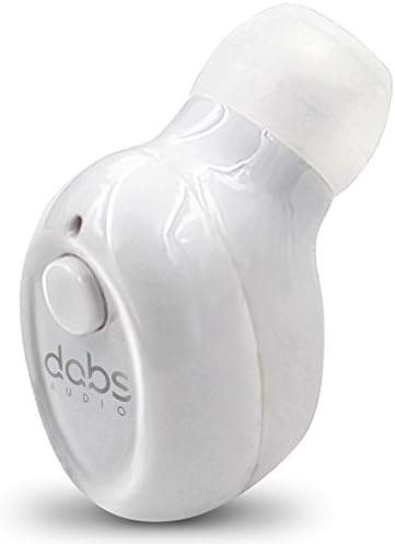 Bluetooth Earbud DABS AUDIO S10, Mini Wireless Headset, Smallest and Invisible in-Ear Earphone with Mic for Hands-Free Calling, Secure Fit, 7 Hour Battery (White)
