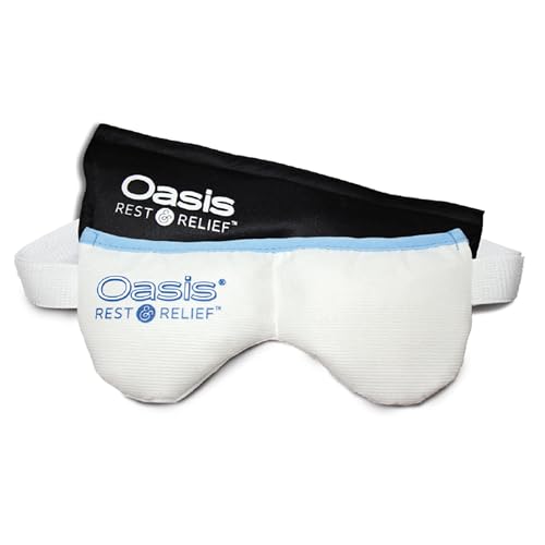 OM8000 - Oasis Rest & Relief Hot and Cold Therapy Adjustable Eye Mask | Soothing Relief | Compress for Dry Eyes