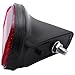 KTELI 2 pcs Bicycle Rear Tail Reflector Mudguard Oval Warnning Red Black