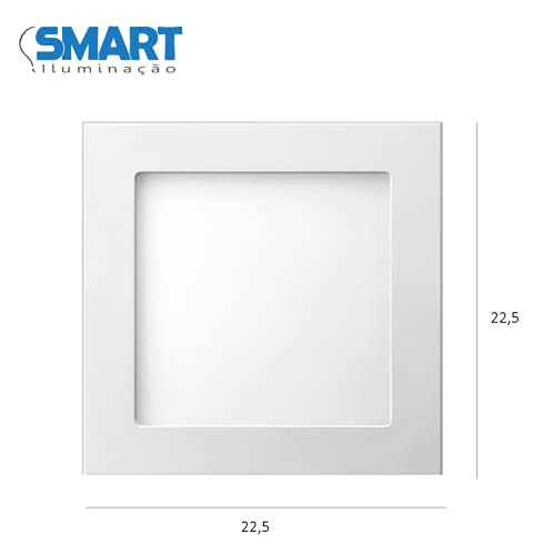 Kit 2 Luminaria Plafon Painel Sobrepor 18w LED Quadrada 4000K LED Teto Branco Neutro 22x22 Iluminaçã