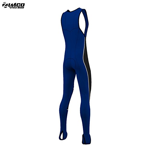 Zimco Men Bicycle Windbreak Bib Pants Thermal Insulated Cycling Bib Tight Coolmax Padded (L, Navy Blue) - Thumbnail 2