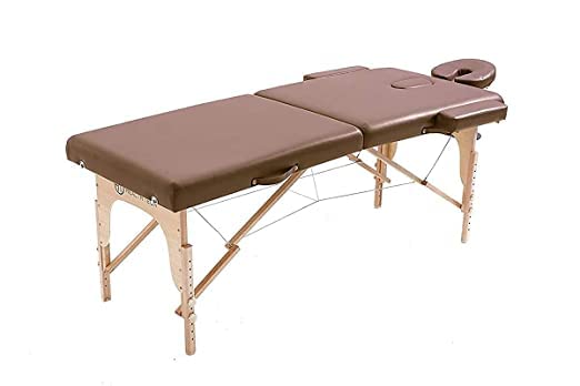 R A Products Memory Foam Foldable Massage Table More Thicker & Wider Portable Spa Salon Bed Comes with Carrying Case (Coffee)