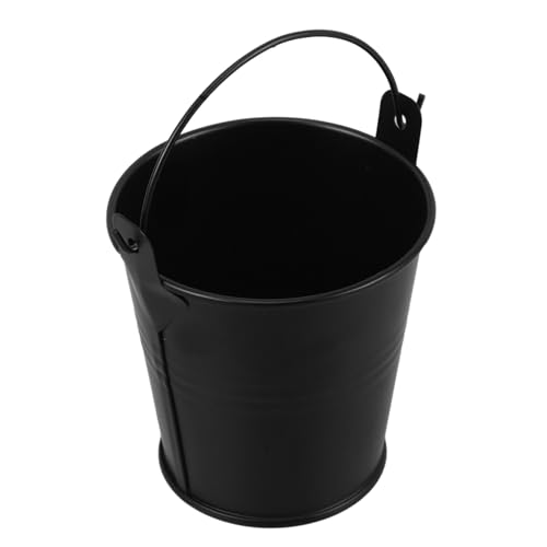 ROMISBABA Cubeta para Grasa de Barbacoa Cubo de Goteo Resistente de Hierro Negro para Parrilla Exterior Recoge Aceite y Grasa para Limpieza Fácil Barbacoas