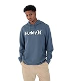 Hurley One & Only Solid Sudadera Hombre con Capucha Surf & Skate Hoodie for Men Gris Teal L