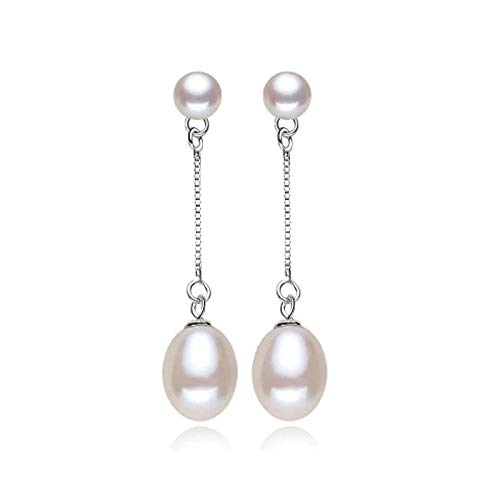 Boucles d'oreilles perles d'eau douce argent 925, le cadeau idéal pour femme