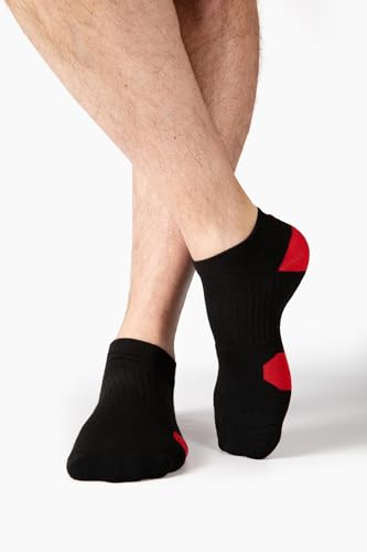 VNG Athletic Ankle Socks, 8 Pairs, Cusioned, Breathable, Non-Slip Comfort, Multi-Colored, Size 9-123