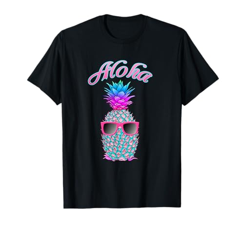 Cool colorato ananas hawaiano Aloha Maglietta