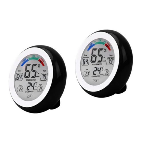BESPORTBLE 2pcs Thermometer Led Display Kids Room Wifi Temp Humidity Monitor Humidity Gauge Indoor Hygrometer Mini Temperature Gauge Sensor Multifunction Electronic Component