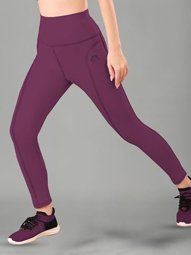 Image of Women High Rise Gym Wear Tights Stretchable Yoga Pants Fitness Leggings Gym Pants Multipurpose Slim Fit Track Pant Workout Active Wear Lower