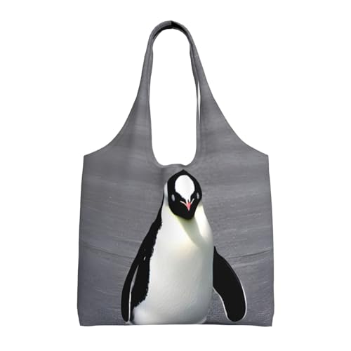 Sac fourre-tout en toile pingouin noir pour femme et mère