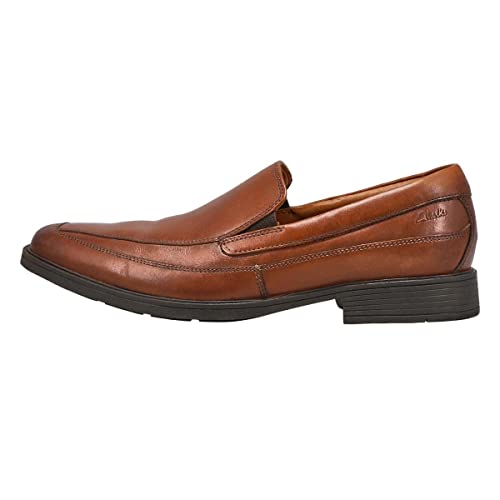 Image of Clarks Men's Tilden Free Dress Slip On Shoe Dark Tan 12 Medium US