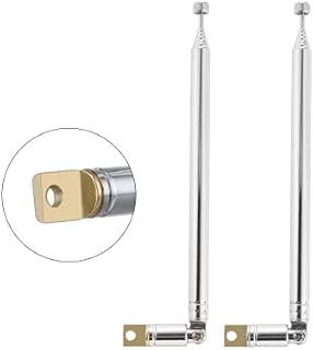 Vecys FM Telescopic Antenna DAB Radio Antenna 7 Sections FM Portable Radio Antenna for TV FM/VHF/UHF Stereo DVB-T Reception(2 pcs)