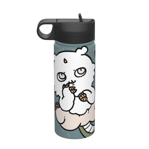 ステンレスカップ ちいかわ あのこ コーヒーカップ 車用 タンブラー かわいい 大容量 保温 保冷 真空断熱 蓋付き 水筒 ウォーターボトル 取っ手付き 持ち運びやすい スポーツ アウトドア オフィス 家庭用 車用 男女兼用 誕生日プレゼント 500ml