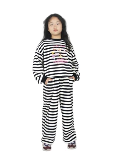 Girls 2 Piece Outfits Tracksuits Crewneck Cute Sweatshirt and Sweatpants Clothing Sets Sweatsuit Set