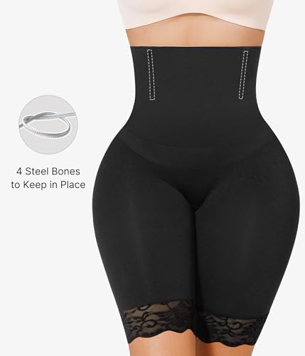 Image of Nebility Shapewear for Women Tummy Control High Waisted Body Shaper Shorts Thigh Slimmer Butt Lifter Panties Underwear