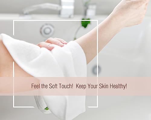 Summermia WASHCLOTHS-WHITE 12 Pack Washcloths 13 Inch X 13 Inch - Soft Wash Cloths For Your Face Towel, Viscose Derived From Bamboo & Cotton Blend Wash Cloths thumb #2