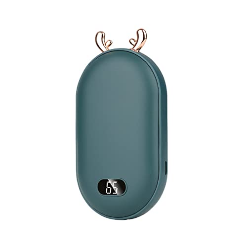 ilbcavne Chaufferette Main USB Rechargeable, Réchauffement Rapide Mini Chauffe Mains de Poche, Portable électrique Chauffe-Mains Réutilisable avec 3 Niveaux, Affichage Numériq(Size:1,Color:Vert) Cover