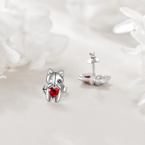 YFN Gothic Earrings Sterling Silver Voodoo Doll/Ouija Board Earrings Goth Wiccan Jewelry Witchy Gifts for Women3