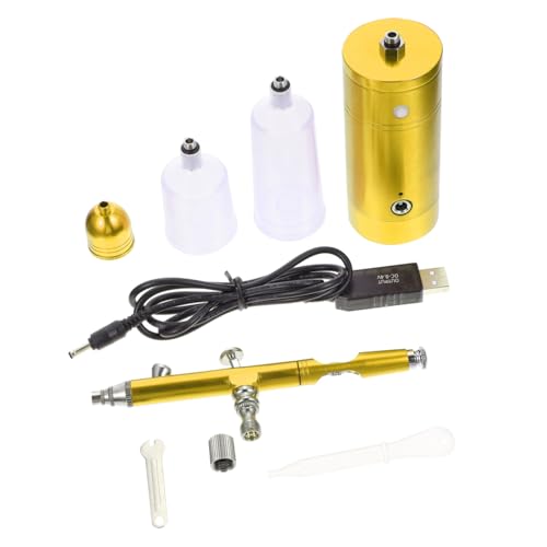Kit aérographe rechargeable portable avec batterie 900mah acier inoxydable pour gâteaux