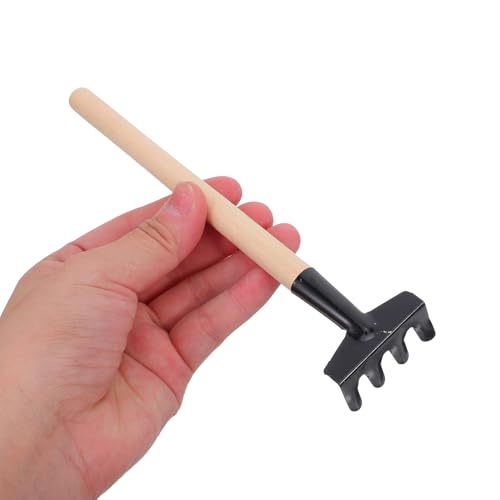 Homoyoyo Juego de Herramientas de Jardinería Manual Portátil 3 Piezas Mini para Plantar Excavar y Trasplantar Mango de Madera Kit Pequeño para Interiores y Jardinería en Macetas - imagen 4