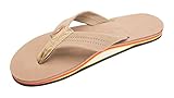 Rainbow Sandals Women's Single Layer Premier Leather Sandal, Sierra Brown/Rainbow, Ladies Large / 7.5-8.5 B(M) US