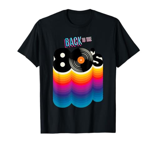 Men's Women's Kids Vintage Retro Back To 80's Graphic Design Camiseta