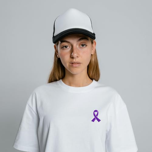 Image of Awareness Enamel Lapel Pin - Nickel and Gold Plated Ribbon Pin - Prevention and Awareness Ribbon - Jewelry Brooch Pin with Secure Clutch Back