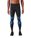 CW-X Men's CWX Stabilyx Stitched Tights-Black/Grey/Blue, Medium