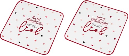 GRUSS & CO Zauberhandtuch mit Motiv NVHDL| kleines Handtuch, Gästehandtuch, in Form gepresst, 30 cmx 30 cm, Baumwolle | Geschenk, lustige Überraschung | 74385 (Packung mit 2)