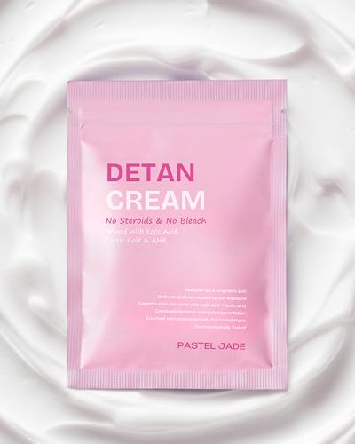 Image of Detan - No bleach & steroids Cream Refill 50g | Alpha Arbutin, Kojic Acid & Aloe Vera | Brightening Face Pack | Honey & Botanical Extracts | Suitable for All Skin Types