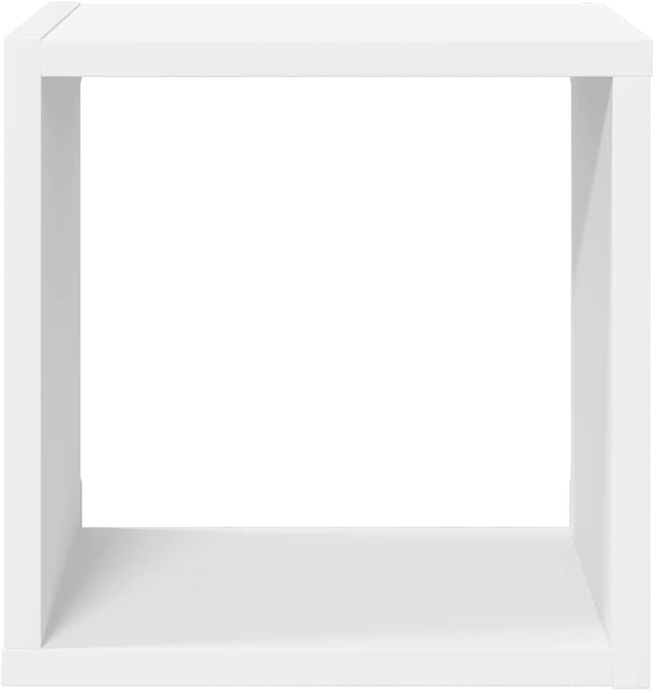 Стеллаж в форме куба, набор из 4 штук, белый, 26 x 15 x 26 см, настенный стеллаж, подвесной стеллаж, декоративная настенная полка, органайзер для хранения вещей в гостиной, спальне, кухне, ванной комнате