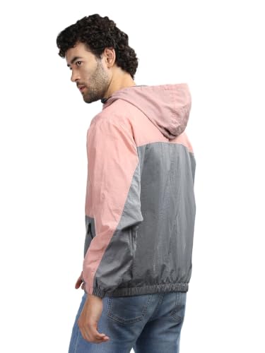 Image of CHKOKKO Sunscreen Jacket for Men Windcheater Hooded Zipper Sports Jacket | UV Protection | Sun Protective | Lightweight Water Resistant | Riding Biker | Outdoor Travel Gym Running